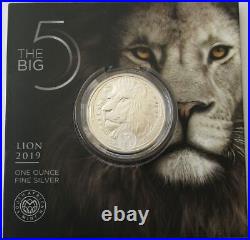 South Africa 5 Rand 2019 Big Five I Lion 1 Oz Silver