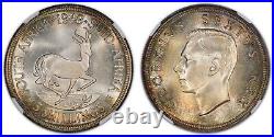 South Africa 5 Shillings 1948 Silver (ngc Pl66) Beautifully Toned