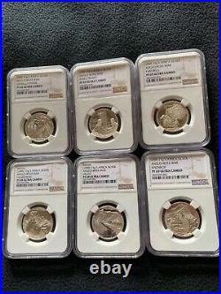 South Africa Anglo Boer War Set. 6 Silver Medals NGC Proof graded. Mintage=300