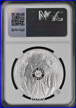 South Africa Big 5 1oz Fine Silver R5 Elephant of 2024 Proof 70 NGC