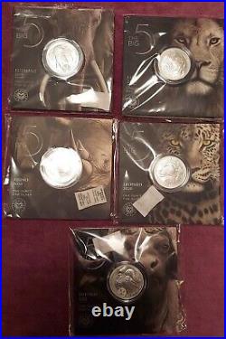 South Africa Big five silver coins