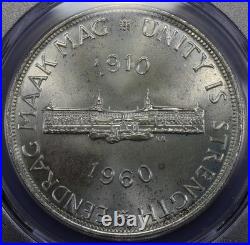 South Africa Elizabeth II Silver 5 Shillings 1960 NGC PL67 Prooflike Union