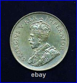 South Africa George V 1924 2 1/2 Shillings Silver Coin, Xf/au