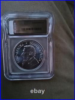 South Africa Krugerrand 2021 1 Oz Silver Coin ICG MS69 1 Rand 0.999 Fineness