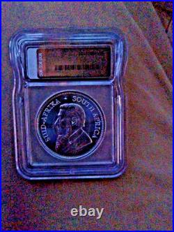 South Africa Krugerrand 2021 1 Oz Silver Coin ICG MS69 1 Rand 0.999 Fineness