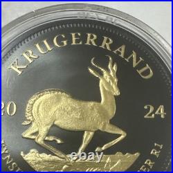 South Africa Krugerrand Black Platinum & 24K Gold 1 oz Silver 500 Produced