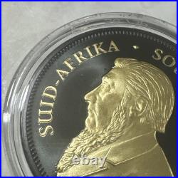 South Africa Krugerrand Black Platinum & 24K Gold 1 oz Silver 500 Produced
