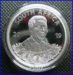 South Africa R1 2019 Silver Proof Coin Protea Series Nelson Mandela with COA