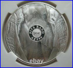 South Africa R5 2019-2021 Silver Proof 1Oz Five Coin Big5 COMPLETE NGC PF69-PF70