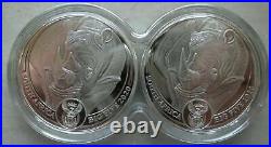 South Africa R5 2020 Silver Double Proof Coin Big5 RHINO Without Box & COA