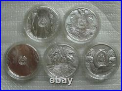 South Africa R5 2021-2023 Silver 1Oz BU Coin Big5 Series Complete Mint Packaging