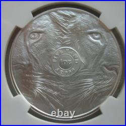 South Africa R5 2022 Silver 1Oz BU Coin Big5 Lion NGC MS70