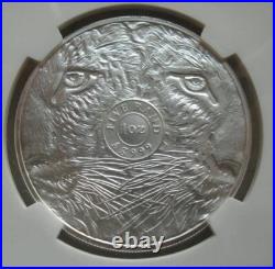 South Africa R5 2023 Silver 1oz Coin Big5 Leopard NGC MS70