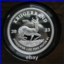South Africa R5 2023 Silver Proof 1OZ Two Coins Set Leopard Krugerrand Privy
