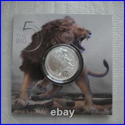 South Africa R5 2025 Silver BU 1Oz Coin Big5 Series III Lion Mint Packaging