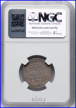 South Africa Republic 1896 1 Shilling Silver Coin, Ngc Certified Xf Details