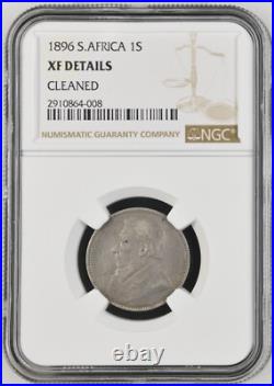 South Africa Republic 1896 1 Shilling Silver Coin, Ngc Certified Xf Details