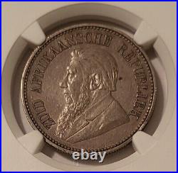 South Africa Silver 1894 Silver 2 1/2 Shillings AU50 NGC