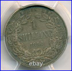 South Africa Silver 1896 Shilling XF40 PCGS