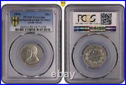 South Africa Silver 1 Shilling Coin 1896 Year Km#5 Pcgs Grading Au