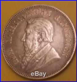 South Africa Silver 5 Shilling 1892 Double Shaft Zuid Afrikaansche Republiek