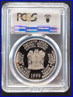 South Africa Silver Proof 2 Rand Coin 1999 Year Km#218 White Shark Pcgs Pr68