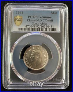 South Africa Silver Shilling 1941 PCGS UNC