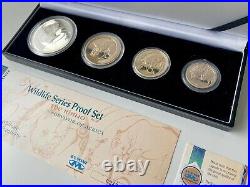 South Africa set 4 coins 50,20,10,5 cents Wildlife proof silver 2003 The Rhino