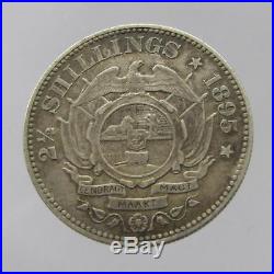 South Africa, silver two and a half shillings, 1895, VF