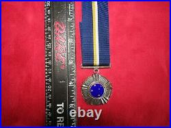 South African Military Southern Cross Medal, Full Size, Serial Number & Silver