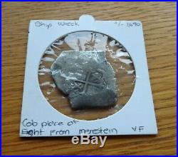 Spain Silver 8 Reales Cob Recovered From Merestein Shipwreck South Africa 1702