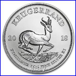 Special Price! 2018 South Africa 1 oz Silver Krugerrand BU (Lot of 25)