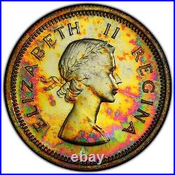 Toned Silver 1960 South Africa Shilling PCGS PR66