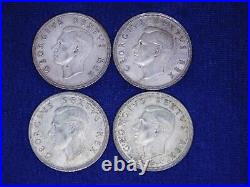 Vintage 21 South Africa 5 Shillings Silver Coins 1948 49 1951 1952 53 57 58 63