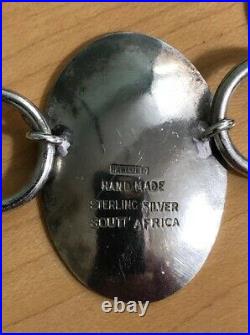 Vintage Modernist Haglund Sterling Silver Oval Panel Necklace South Africa