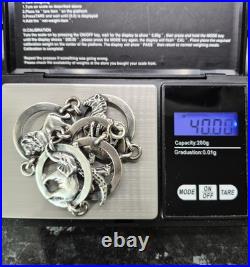 Vintage Sterling Silver Birger Haglund South Africa Wild Animals Panel Bracelet
