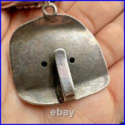 Vtg Sterling Silver Haglund South Africa Tribe Portrait Panel Bracelet 62g c1950