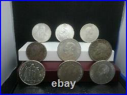 World Foreign Silver Coin Lot Mexico South Africa France Spain Etc