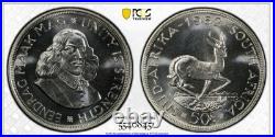 World Silver Coin 1962 South Africa 50 Cents Pcgs Pr65, Proof