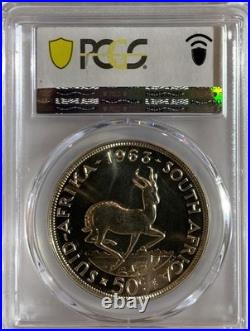 World Silver Coin 1963 South Africa 50 Cents Pcgs Pr67, Proof